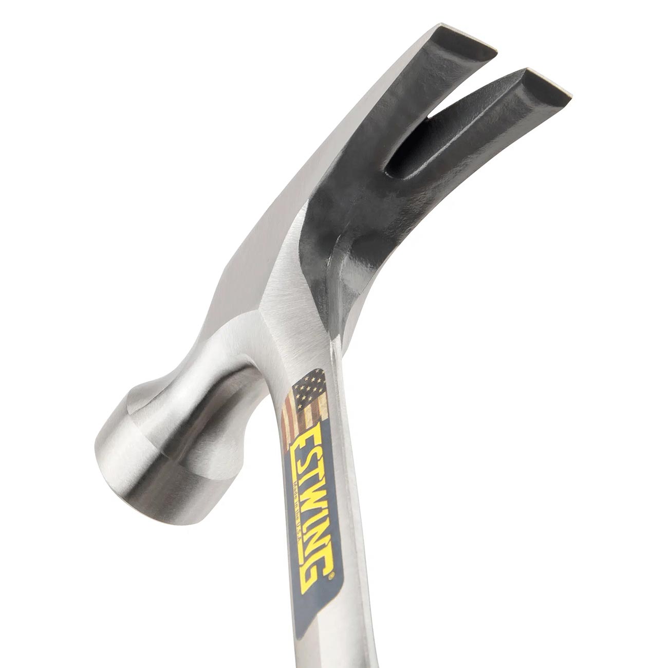 EstWing E12S 12 oz Smooth Face Solid Steel Rip Hammer with Genuine Leather Grip