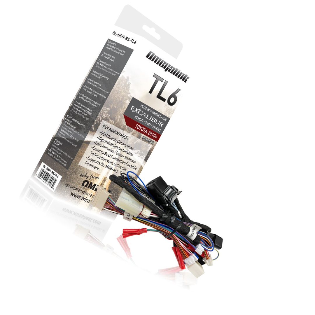 Omegalink OLHRNRSTL6 Plug & Play T-Harness for Select 2010–2024 Lexus, Scion & Toyota Push-to-Start Vehicles