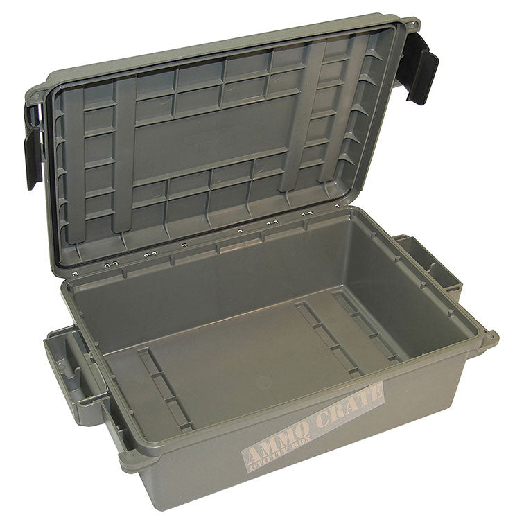 MTM ACR4-18 Ammo Crate Utility Box-Carry up to 65lbs of gear-Stackable design, double padlock for security - Water-resistant O-ring seal - Army Green