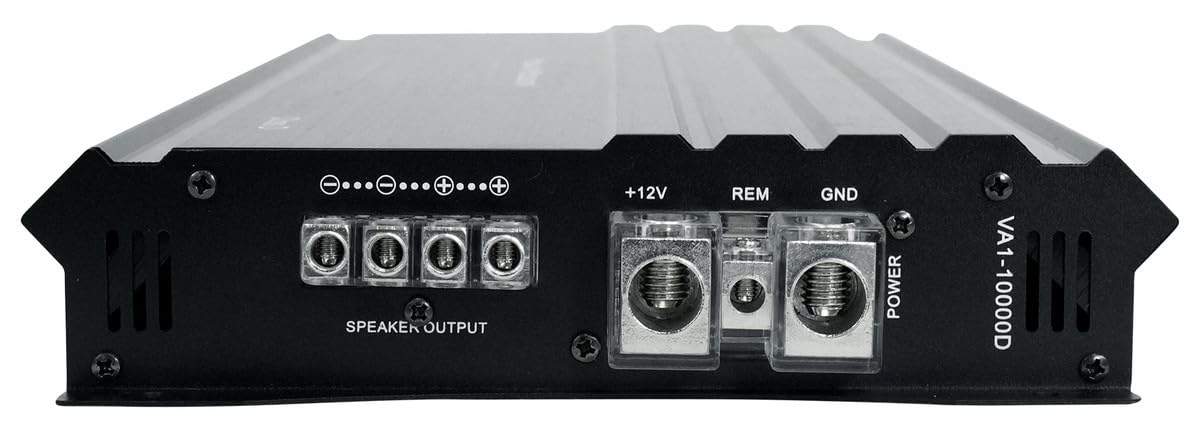 Power Acoustik VA1‑10000D 10,000 W Max Class D Monoblock Subwoofer Amplifier – Single Channel Bass Power Amp