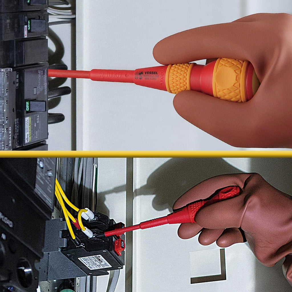 VESSEL BALL GRIP Insulated Screwdriver 5PC. Set No.2005PBU made in Japan by VESSEL