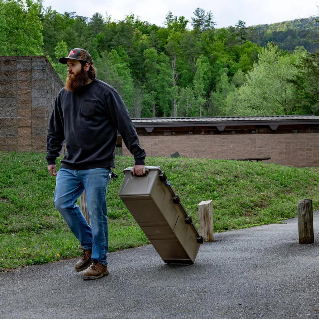 MTM MGC - The Mule Mobile Gear Crate, Water-Resistant, Stackable, Holds 75lbs of Gear, USA Made, Army Green