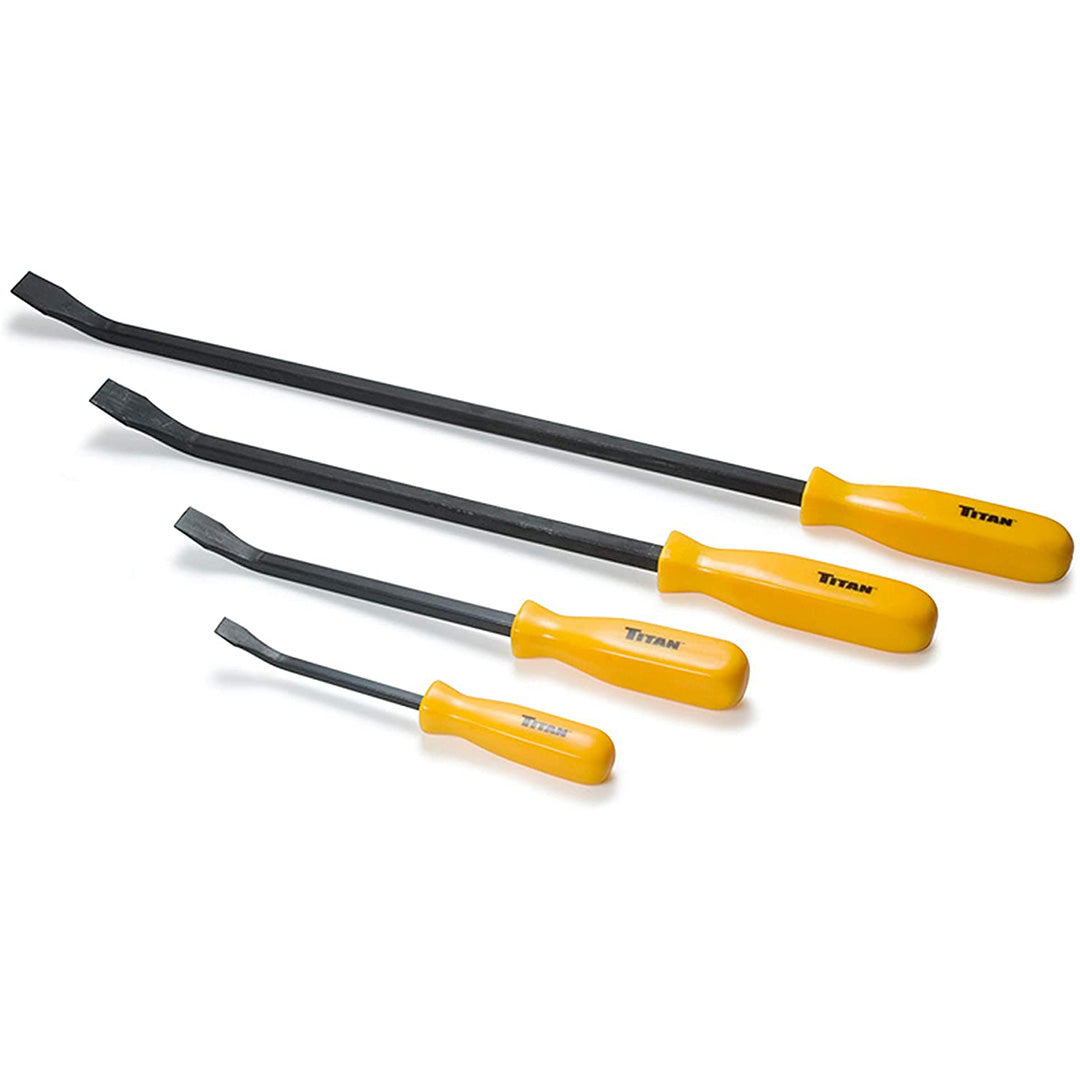 Titan 17101 4 pc. Pry Bar Set, Includes 8-Inch, 12-Inch, 18-Inch, and 24-Inch Pry Bars
