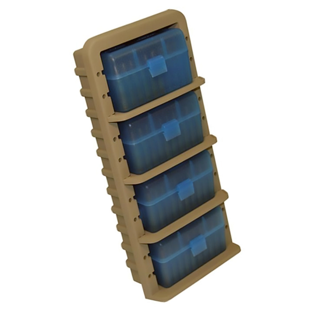 MTM ARRS Ammo Rack for Rifle Calibers (4-Ammo Boxes) Clear Blue