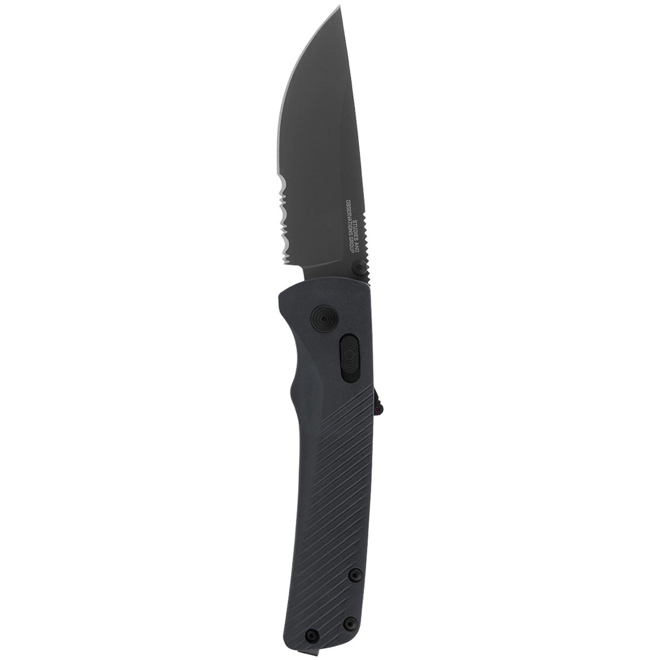 SOG Flash AT Daily Carry Ambidextrous Partially Serrated Pocket Folding Knife | Ergonomic Handle | D2 Steel Blade, Urban Grey