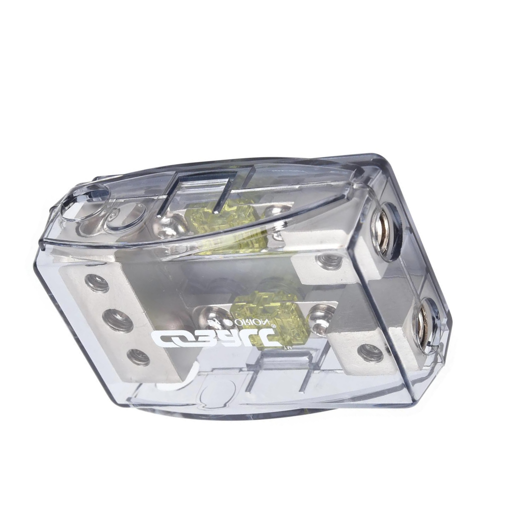 Orion Cobalt DBF1424 Power Distribution Block, One 4/8 Gauge Input for Two 4/8 Gauge Output, Mini ANL Fuse Holder for Car Audio Amplifier | Auto Parts, Automotive, Marine (100A Fuses Included)