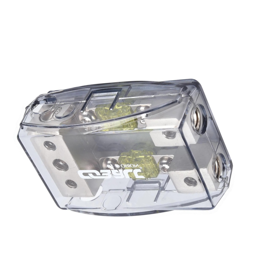 Orion Cobalt DBF1424 Power Distribution Block, One 4/8 Gauge Input for Two 4/8 Gauge Output, Mini ANL Fuse Holder for Car Audio Amplifier | Auto Parts, Automotive, Marine (100A Fuses Included)