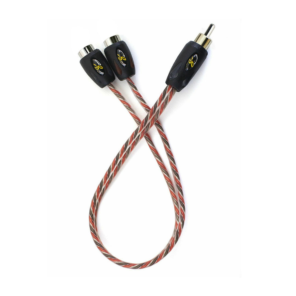 Stinger SI42YF 2-Channel 4000 Series RCA Y-Adapter Cable (2 Female to 1 Male)