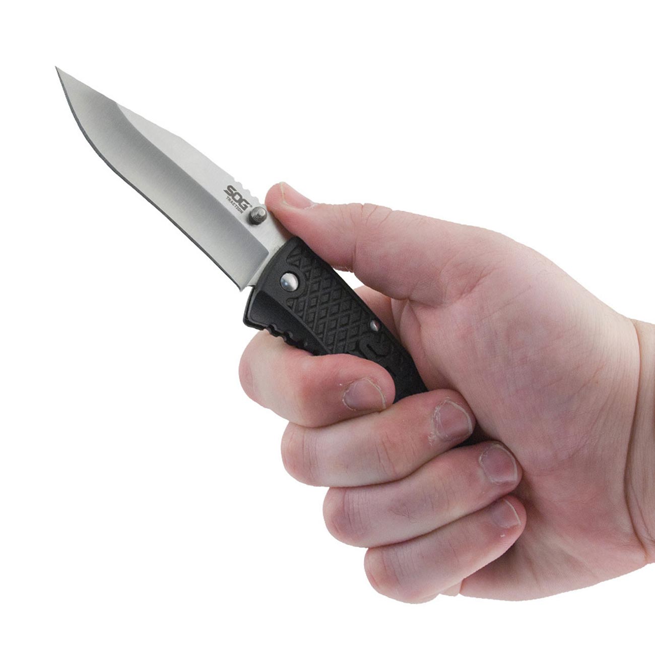 SOG Traction Folding Knife Clip Point