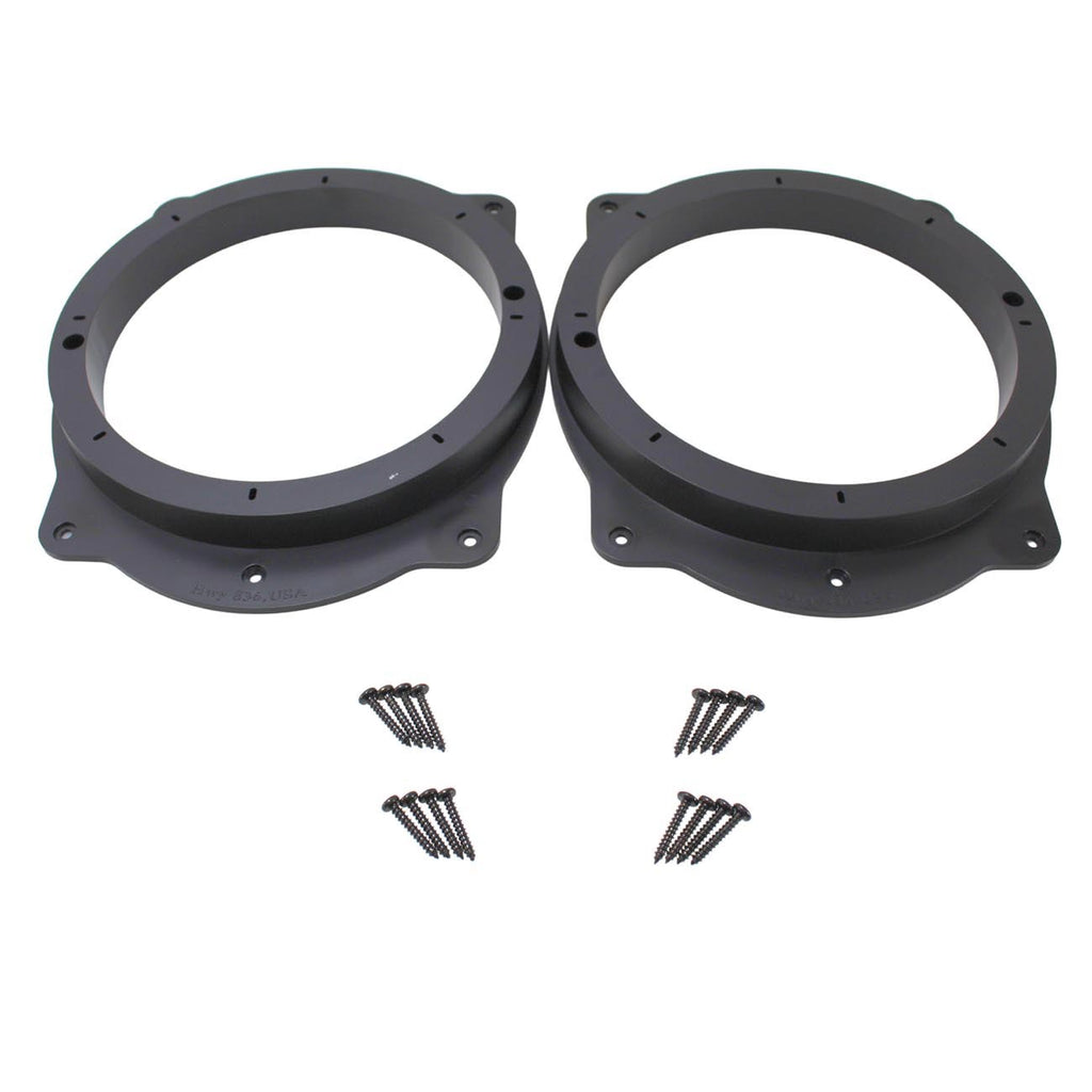 Audiopipe RING-PVCA69-8 Toyota 6×9″ to 8″ Speaker Adapter Rings – PVC Plastic Mounting Spacer Plates Black (Pair)