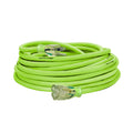 Flexzilla Pro Extension Cord, 12/3 AWG SJTW, 50 ft., Lighted Plug, Indoor/Outdoor, ZillaGreen - FZ512830