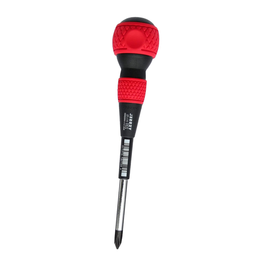 Vessel 220P175 Ball Grip Screwdriver – Phillips #1 x 75mm JIS Precision Driver, Ergonomic Ball Handle, Magnetized Tip, Professional Hand Tool