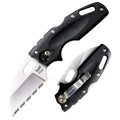 Cold Steel Tuff Lite 2.5" AUS8A Sheepsfoot Razor-Sharp Serrated Blade 3.5" Griv-Ex Handle Everyday Carry Pocket Folding Knife w/Tri-Ad Lock