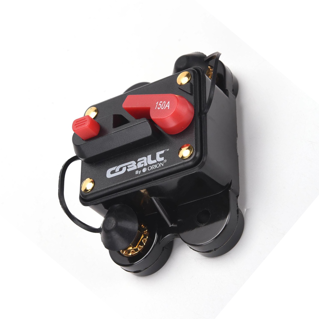 Orion Cobalt CB150A 150 Amp Circuit Breaker W/Manual Reset for Car, Marine, ATV, Trucks, RV, Motorcycle - Manual Power Protect for Audio Systems Fuse, Battery Thermal, 12V-24VDC (150A)