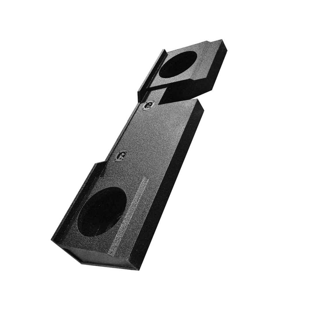 QPower QBOMB Dual 10” Subwoofer Enclosure for 2004–2008 Ford F-150 SuperCrew Cab – Custom Fit Truck Sub Box, Bedliner Finish (QBFORD102004)