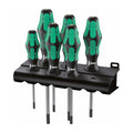 Wera 05028062001 Kraftform Plus 367/6 Torx Screwdriver Set and Rack, 6-Piece,MULTI,TX10x80mm, TX15x80mm, TX20x100mm, TX25x100mm, TX30x115mm, TX40x140mm