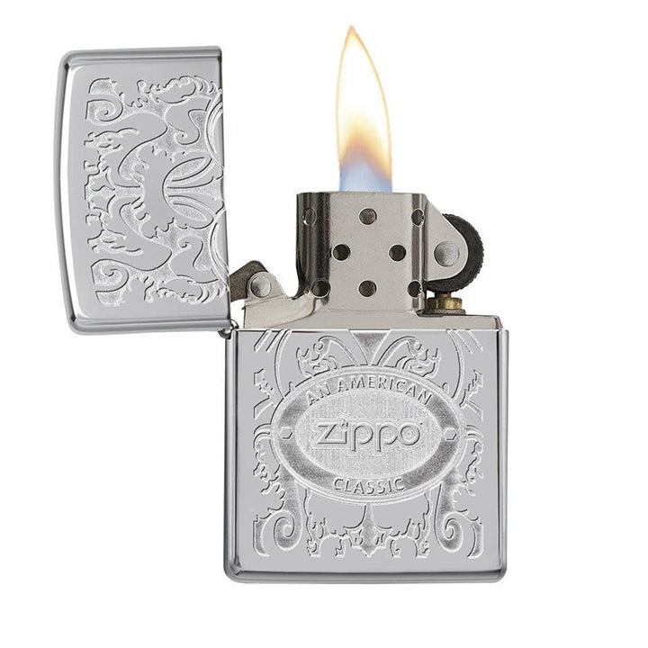 Zippo Crown Stamp High Polish Chrome Pocket Lighter, One Size (24751)
