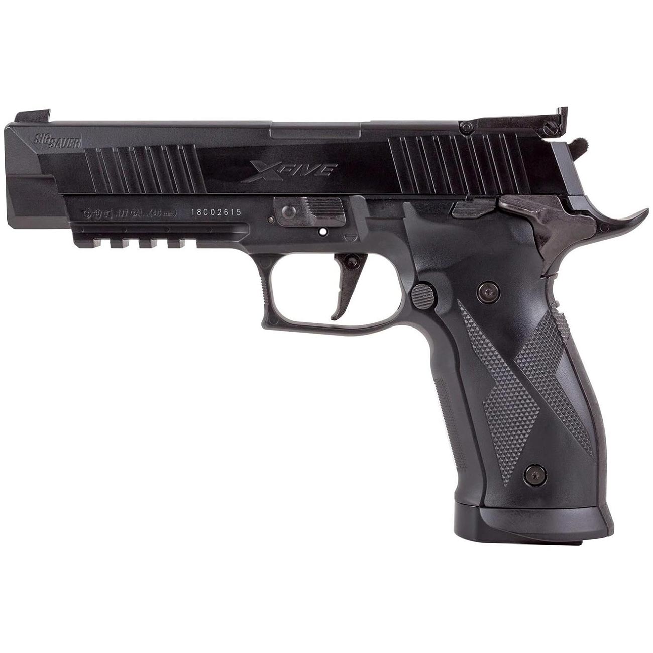 Sig Sauer X-Five CO2-Powered .177 Caliber Semi-Auto Black Air Pistol with 20rd Pellet Mag - CO2 Cartridges Not Included