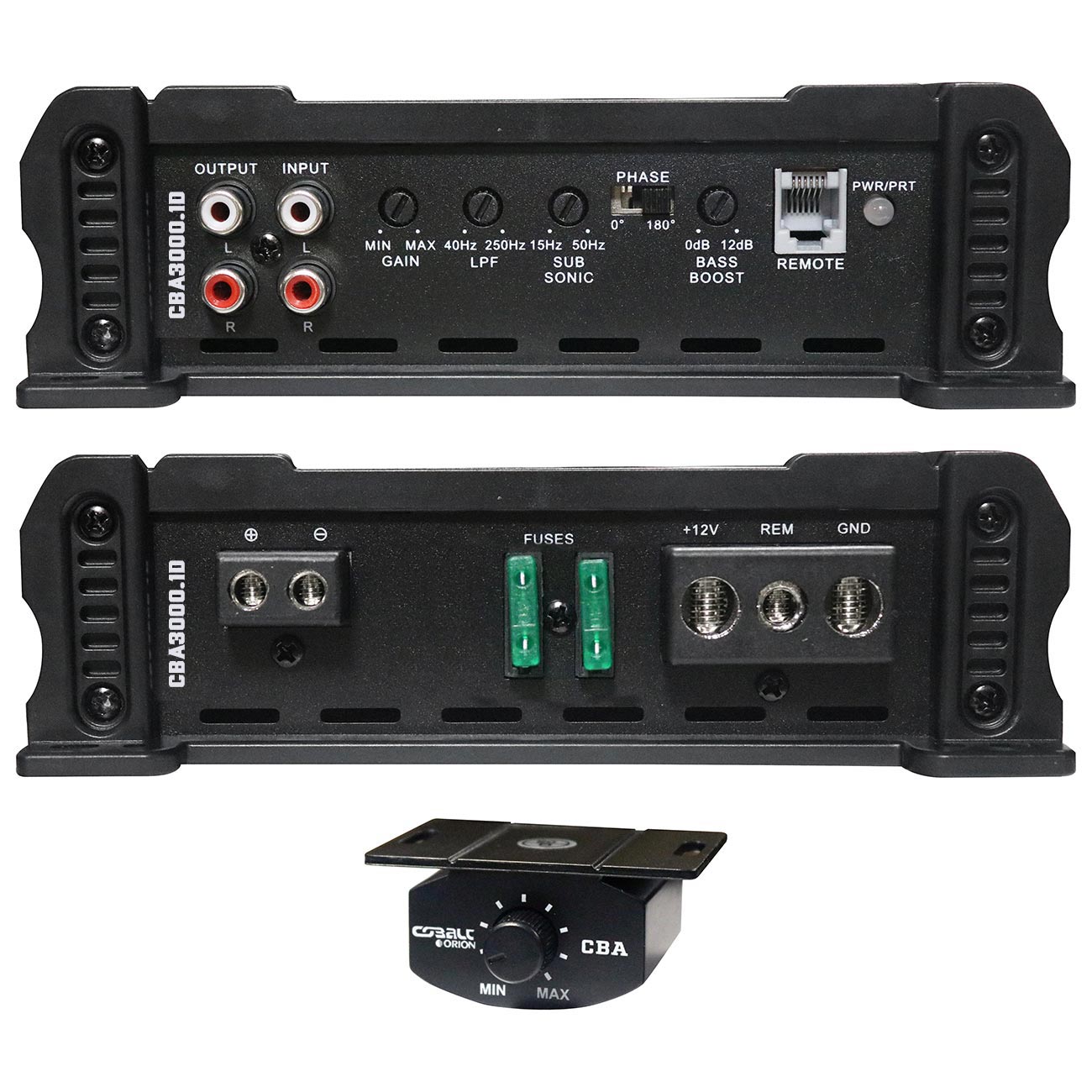 Orion Cobalt CBA3000.1D Monoblock 1-Channel Class D Amplifier for Car Subwoofer, 3000W, 2/4 Ohm Stable, Adjustable Low Pass & Subsonic Filter with Bass Boost, MOSFET Power Supply, Bass Knob Included