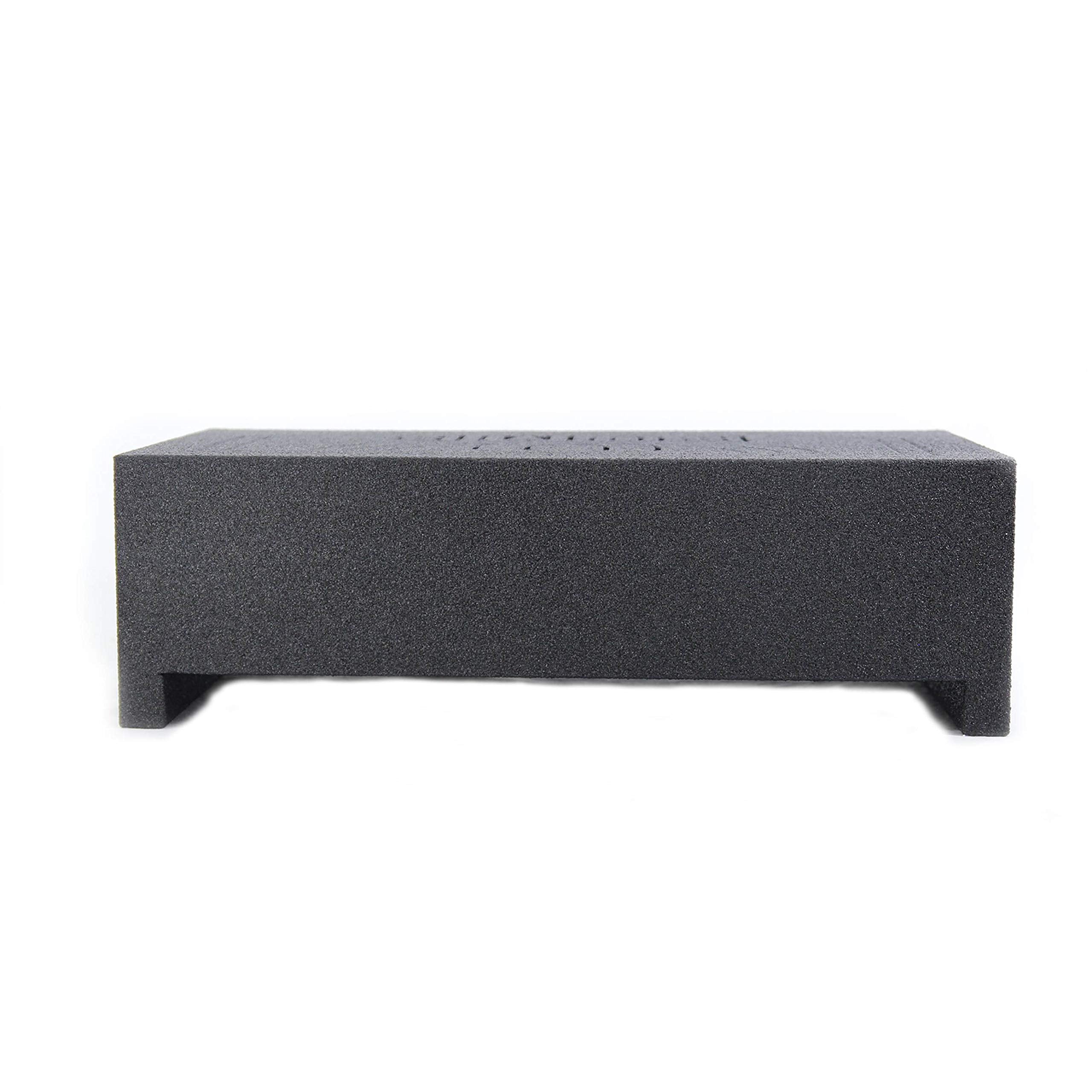 QPower QBSHALLOW12DF QBOMB Single 12″ Sealed Downfire/Behind-Seat Subwoofer Box
