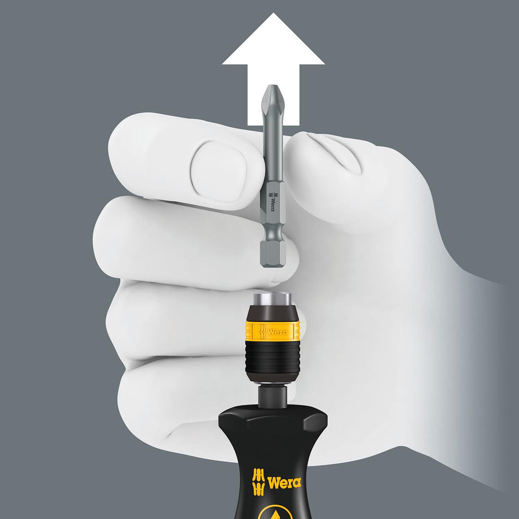 Wera 05051464001 Kraftform ESD 816 R Hexagon Bitholding Screwdriver, Non-Magnetic, 1/4" Head, 119mm Blade Length