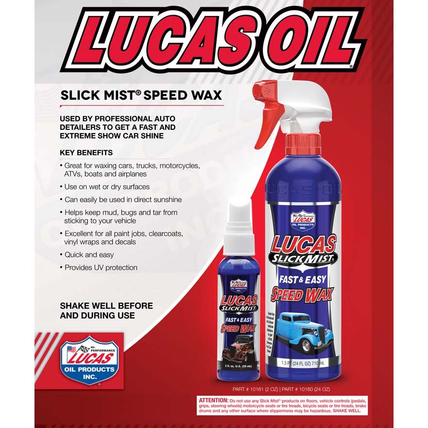 Lucas Oil 10160 Slick Mist Speed Wax - 24 Ounce