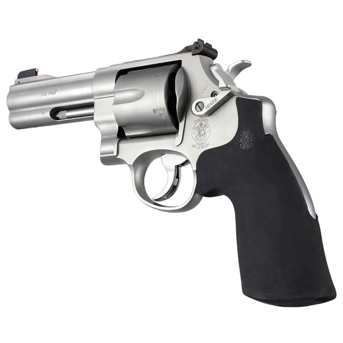 Hogue S&W Round Butt N Frame Grip (No Finger Groove Monogrip), Black - 25012