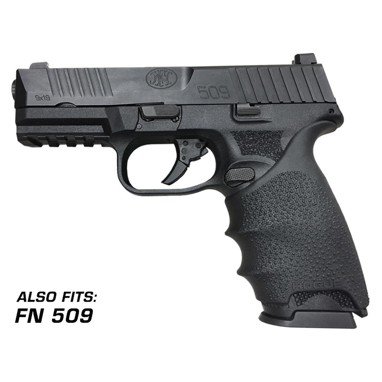 Hogue HandAll Beavertail Rubber Grip Sleeve for SIG SAUER P320 Full Size 9/40, Black - 17600