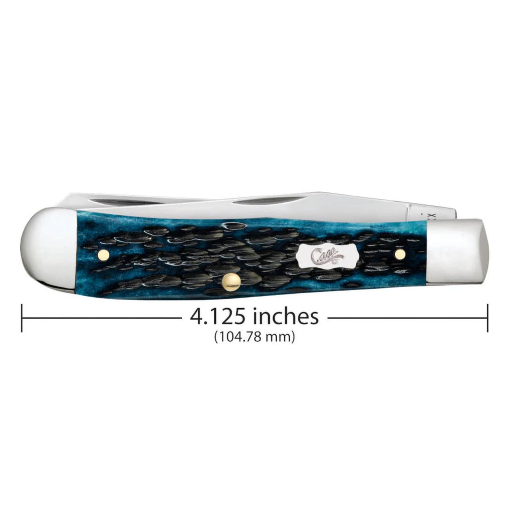 Case Cutlery CA51850: Trapper Med Blue Peach Seed