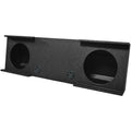 QPower QBomb Easy Set Dual Ported 12 inch Subwoofers Box Enclosure Car Audio with Bedliner Spray for GMC Chevy Crew Cab 2007-2013