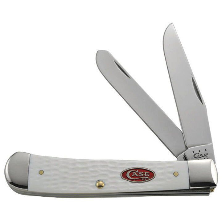 Case WR XX Pocket Knife Sparxx White Jigged Synthetic Trapper Item #60182 - (6254 SS)