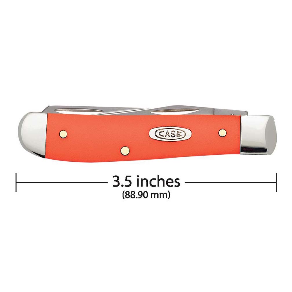 Case WR XX Pocket Knife Orange Synthetic Mini Trapper Item #80505 - (4207 SS) - Length Closed: 3 1/2 Inches