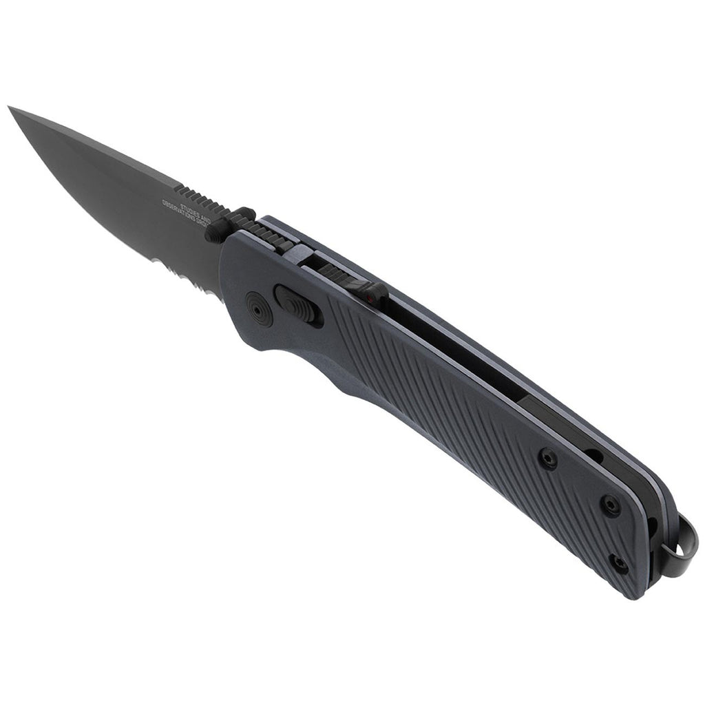 SOG Flash AT Daily Carry Ambidextrous Partially Serrated Pocket Folding Knife | Ergonomic Handle | D2 Steel Blade, Urban Grey