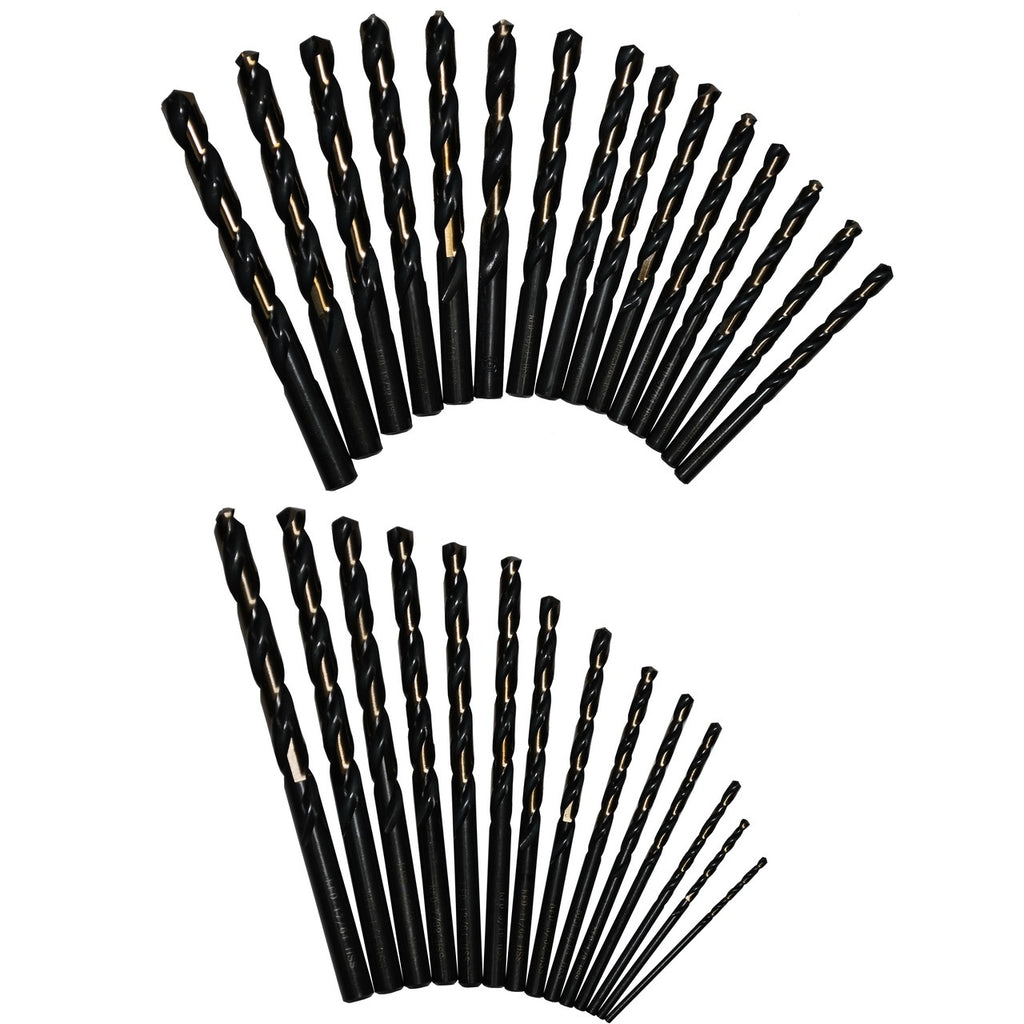 Drill America - KFD29J-PC 29 Piece Heavy Duty High Speed Steel Drill Bit Set with Black and Gold Finish in Round Case (1/16" - 1/2" x 64ths), KFD Series.