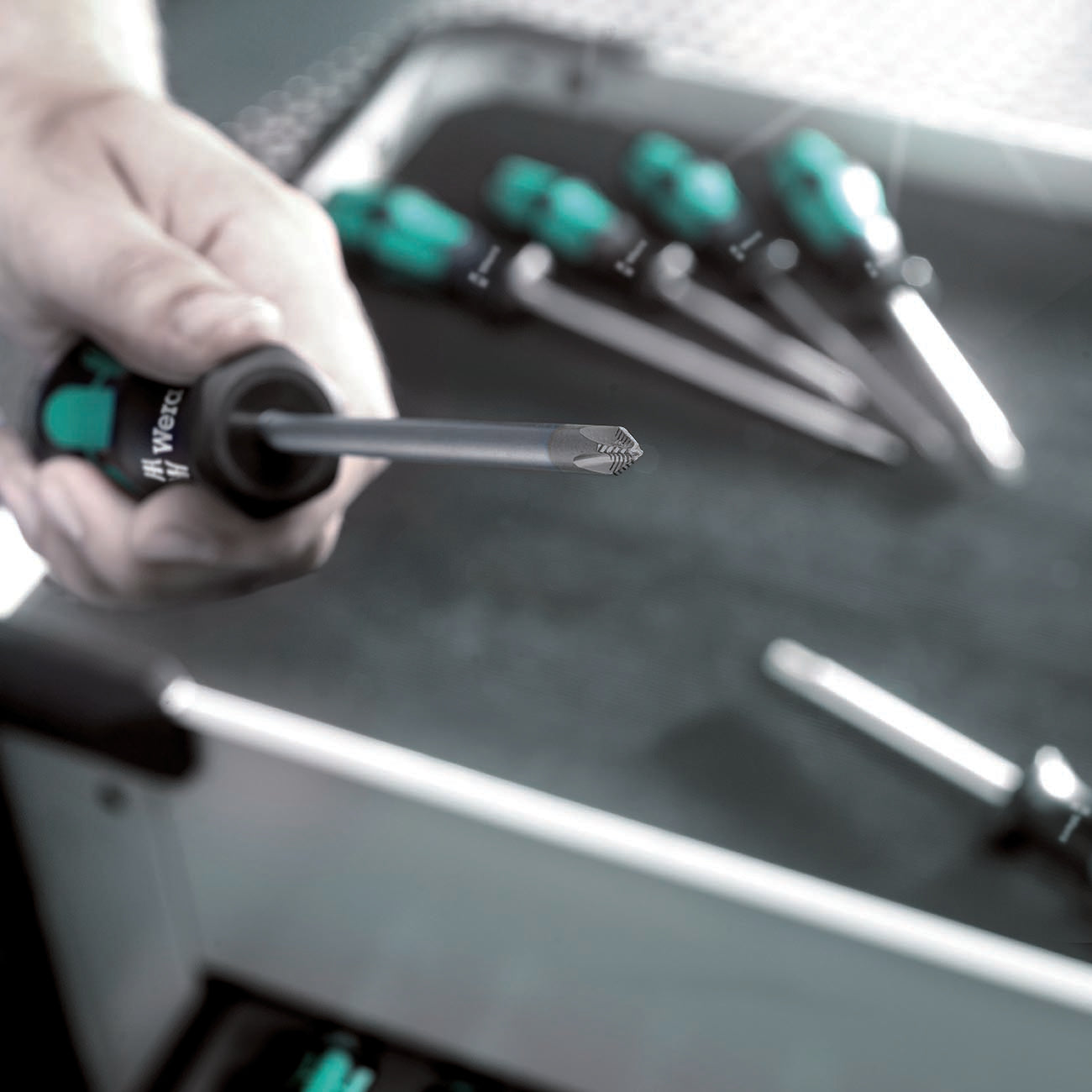 Wera 05028059001 Kraftform Plus 367/6 HF Torx HF Screwdriver Set and Rack, Lasertip, With Holding Function, 6-Piece,MULTI,TX8x60mm, TX10x80mm, TX15x80mm, TX20x100mm, TX25x100mm, TX27x115mm, TX30x115mm