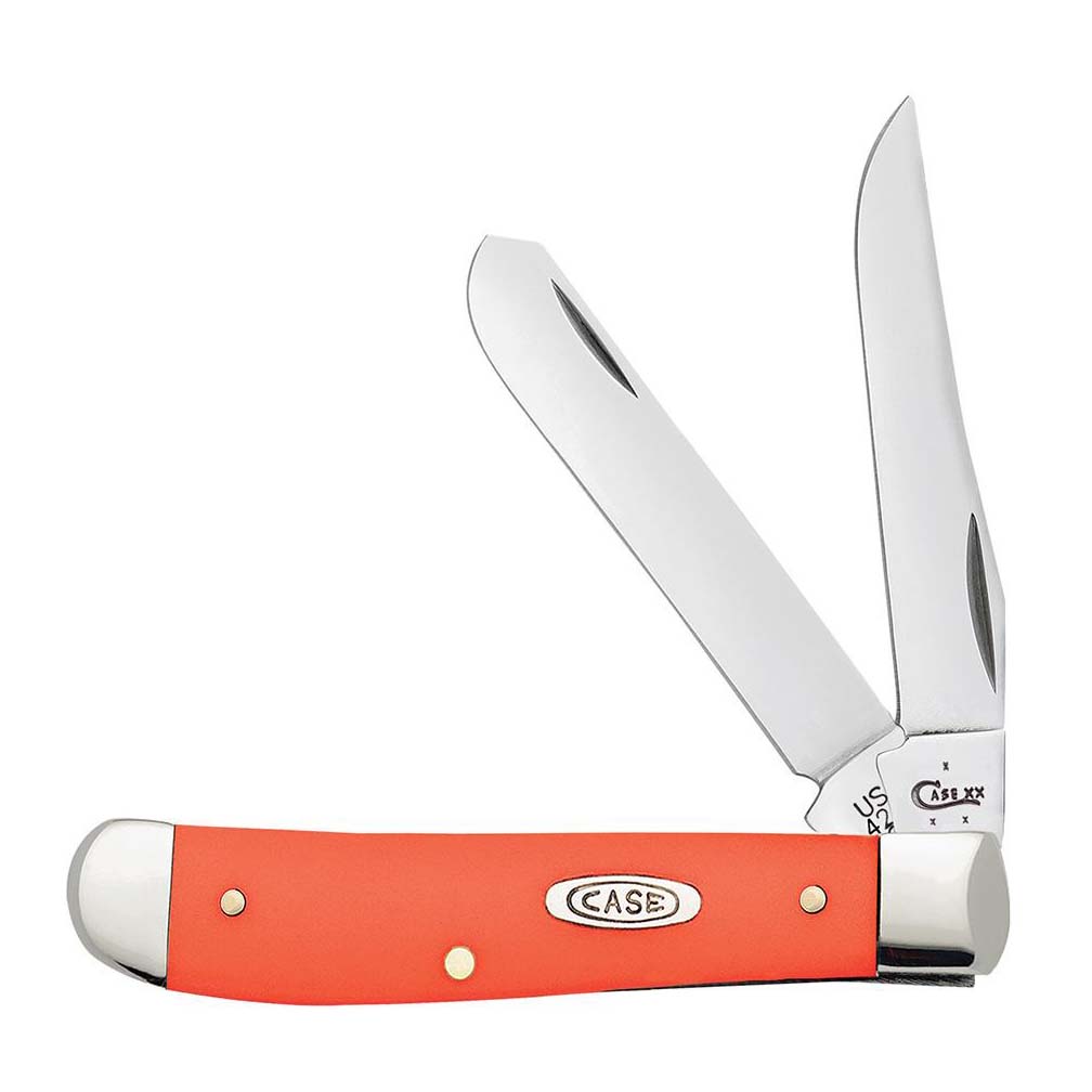 Case WR XX Pocket Knife Orange Synthetic Mini Trapper Item #80505 - (4207 SS) - Length Closed: 3 1/2 Inches