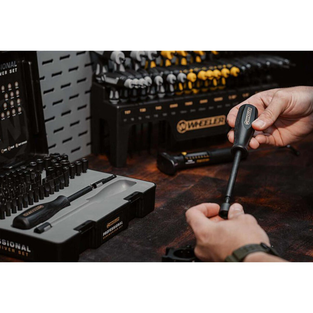 Wheeler Engineering 100-Piece Professional Screwdriver Set with Durable Construction and Storage Case for Gunsmithing and Maintenance