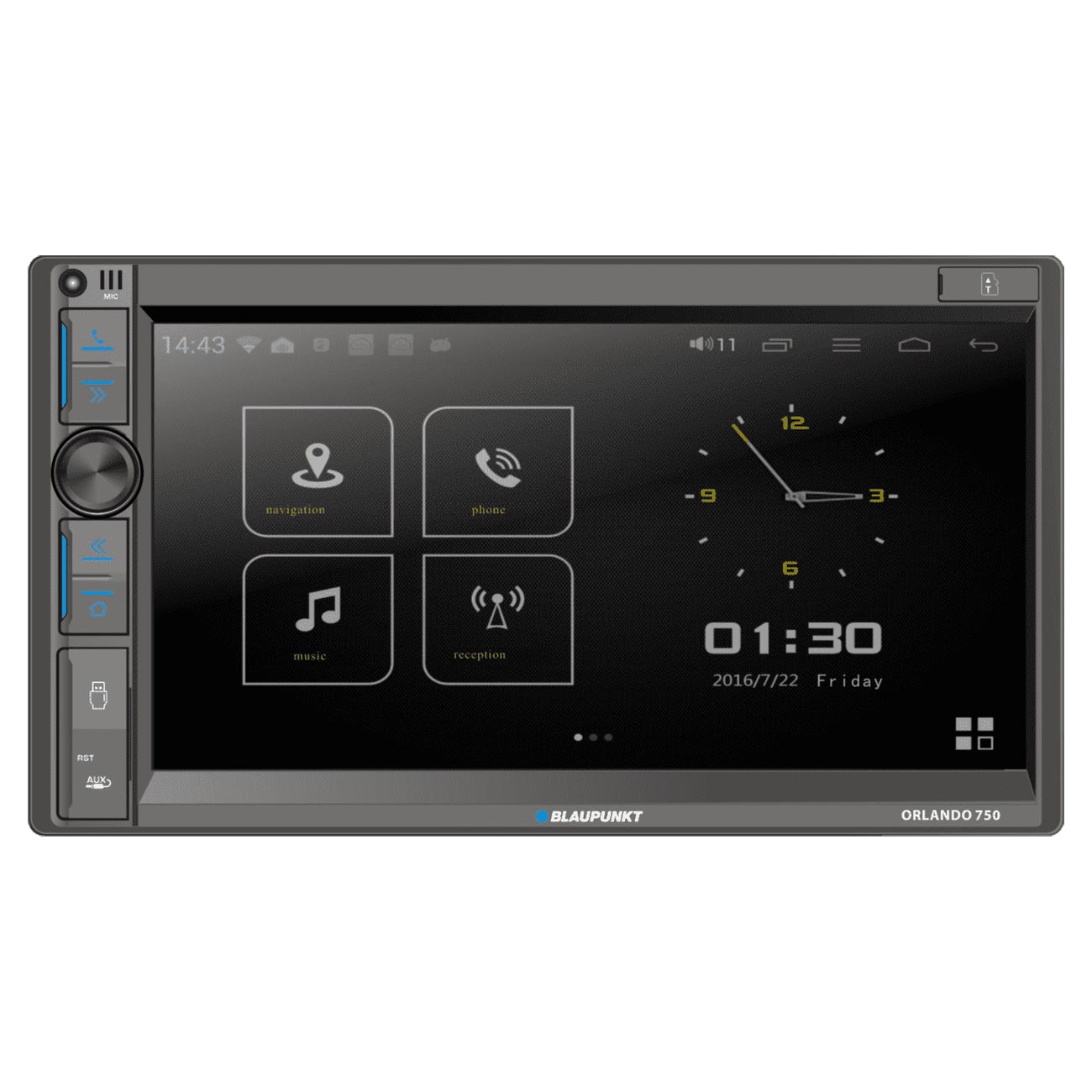 BLAUPUNKT ORLANDO750 Car Stereo - 6.9" Touchscreen, Wireless Apple CarPlay, Wireless Android Auto, Bluetooth, USB Playback, EQ Presets, Safety Features
