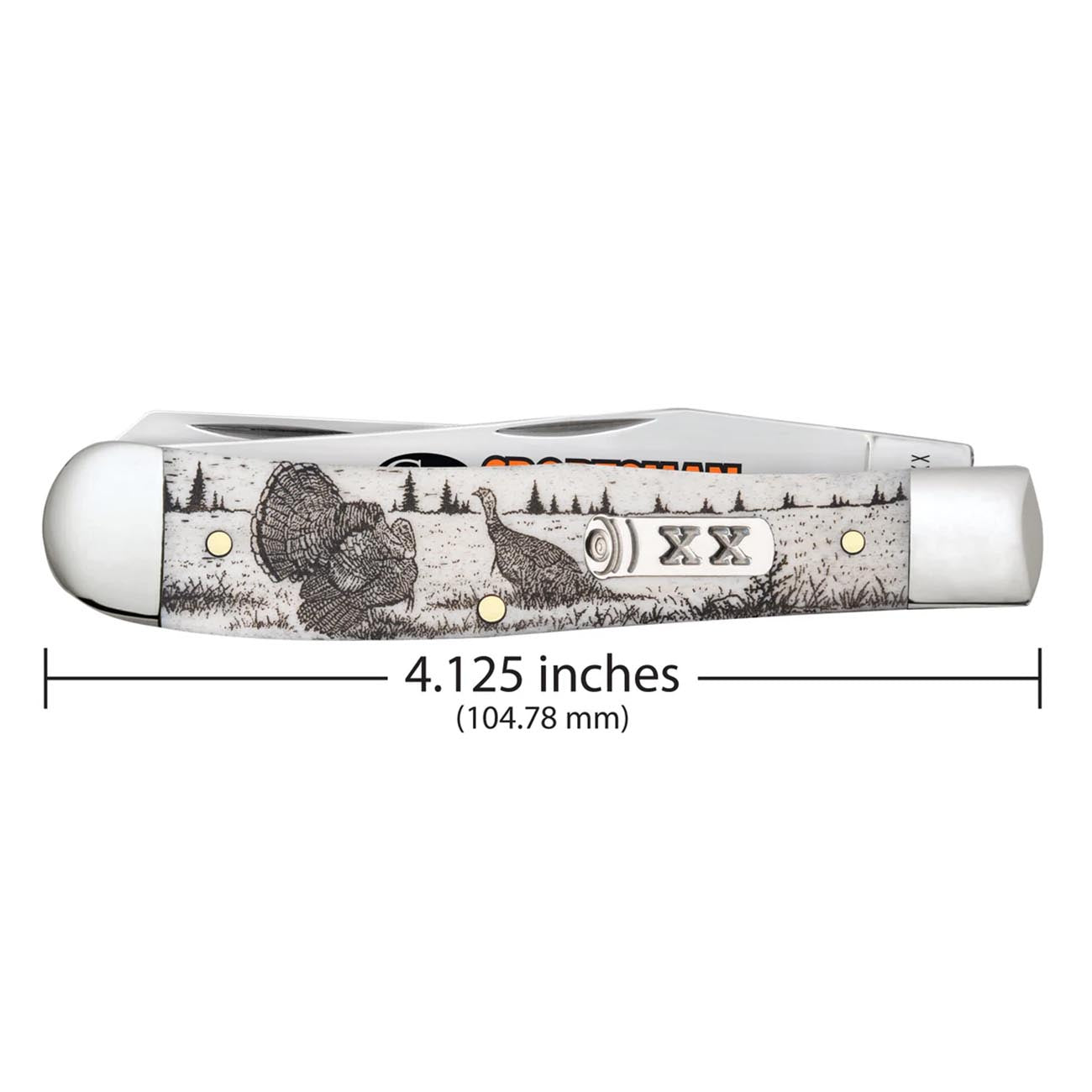Case Knives Sportsman Series Turkey Trapper Folding Pocket Knife Smooth Natural Bone CASE81221