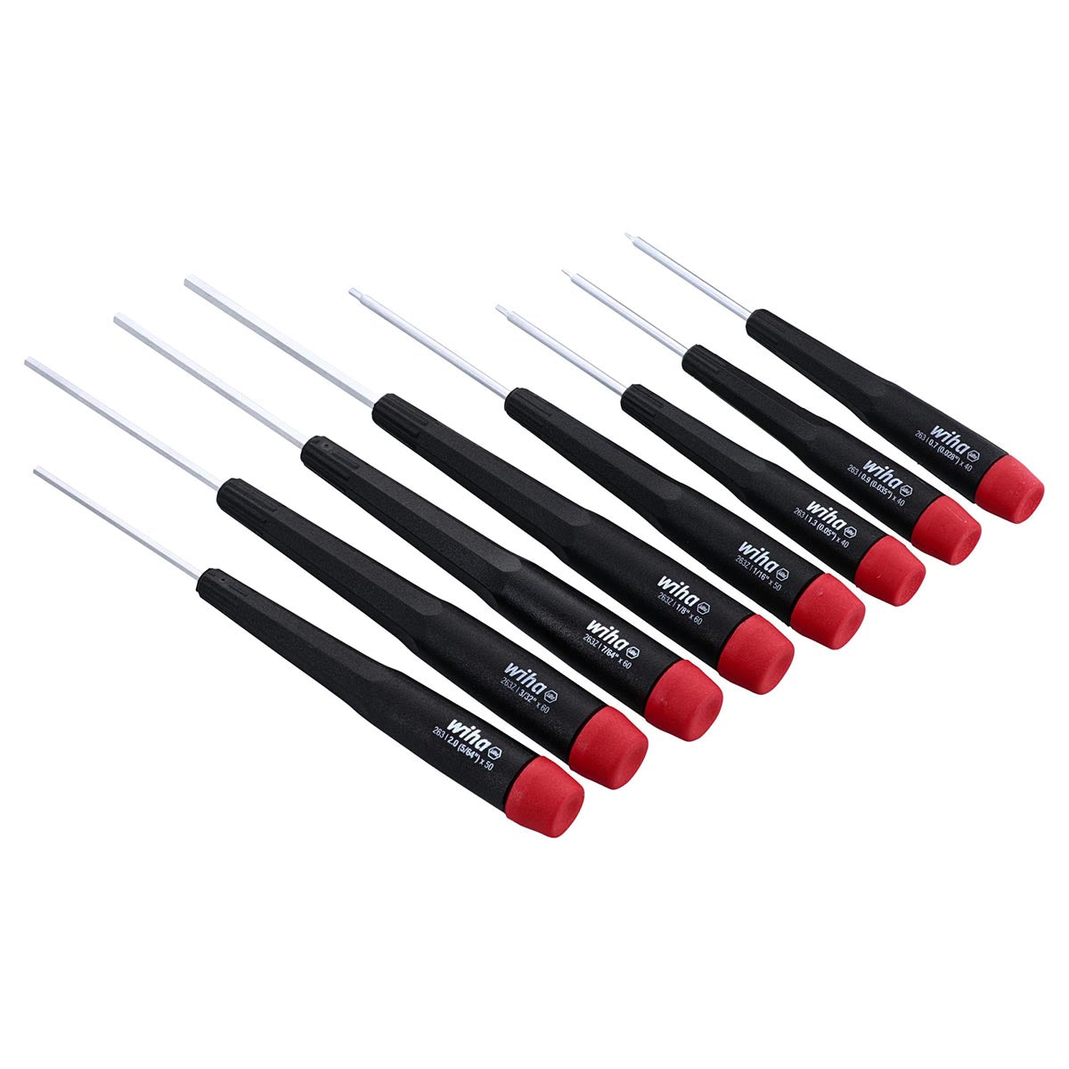 Wiha 26391 Screwdriver Set, Hex Inch With Precision Handle, 8 Piece