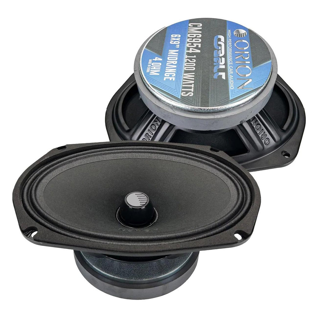 ORION Cobalt CM6954 High Efficiency 6x9 Mid-Range Bullet Loudspeakers, 1200W Max Power, 300W RMS, 4 Ohm, 1.5" Voice Coil - Pro Car Audio Stereo, Midrange Speakers (Pair)