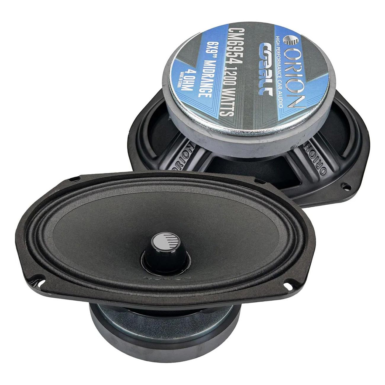ORION Cobalt CM6954 High Efficiency 6x9 Mid-Range Bullet Loudspeakers, 1200W Max Power, 300W RMS, 4 Ohm, 1.5" Voice Coil - Pro Car Audio Stereo, Midrange Speakers (Pair)