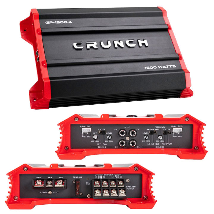 Crunch Ground Pounder GP-1500.4 1500 Watt 4 Channel Amplifier