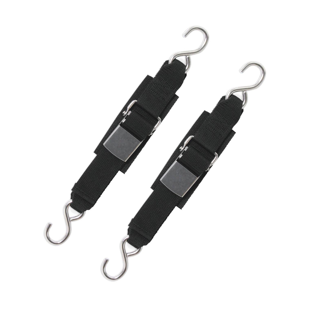 BoatBuckle F12066 Stainless Steel Kwik Lok Transom Tie-Downs – Pair, Boat Trailer Straps