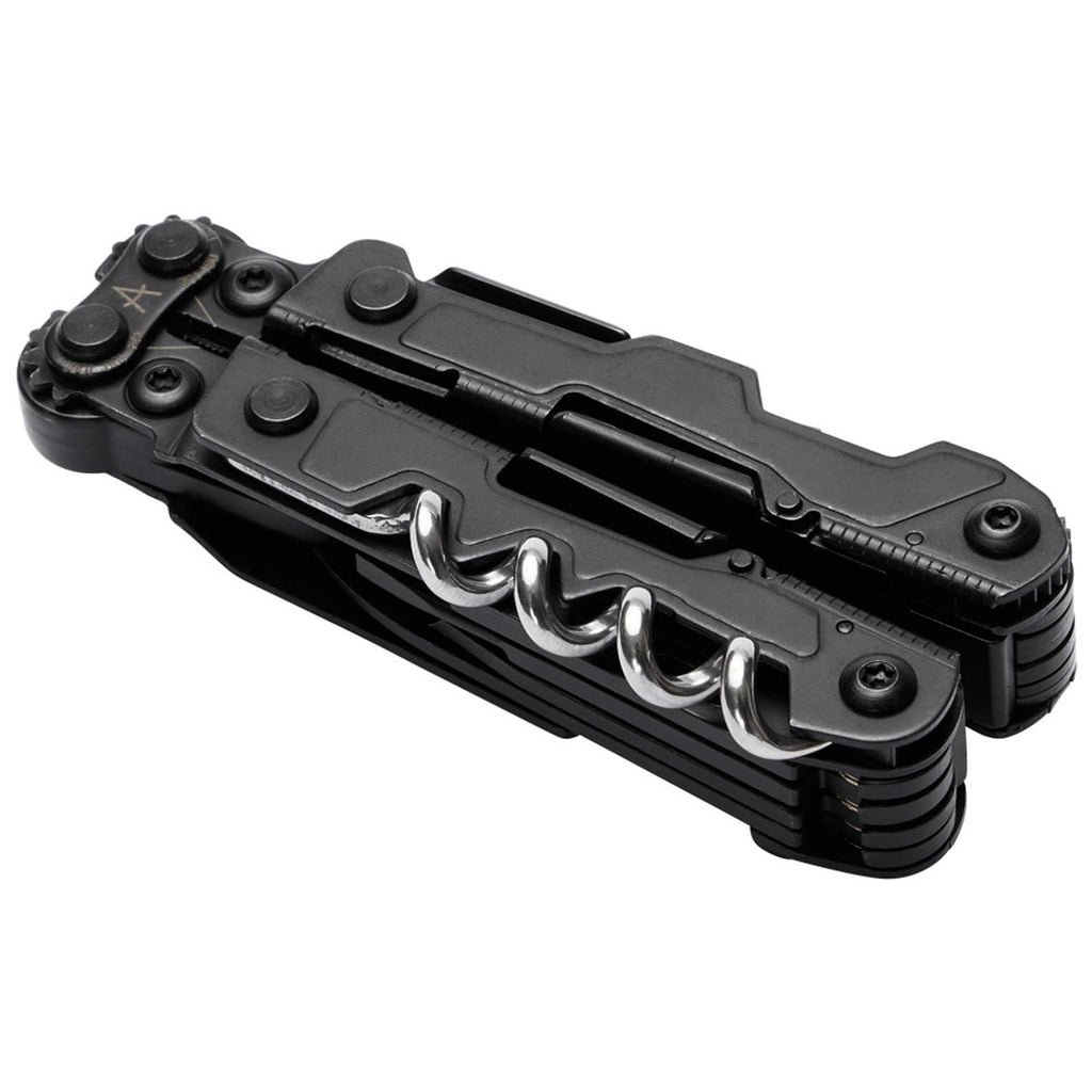 SOG PowerLitre Mini Utility Multi-Tool w/ 19 Lightweight Tools, Compact 5 Inch Long Utility Tool with Knife, Screwdriver, Hex Bit Holder, Black
