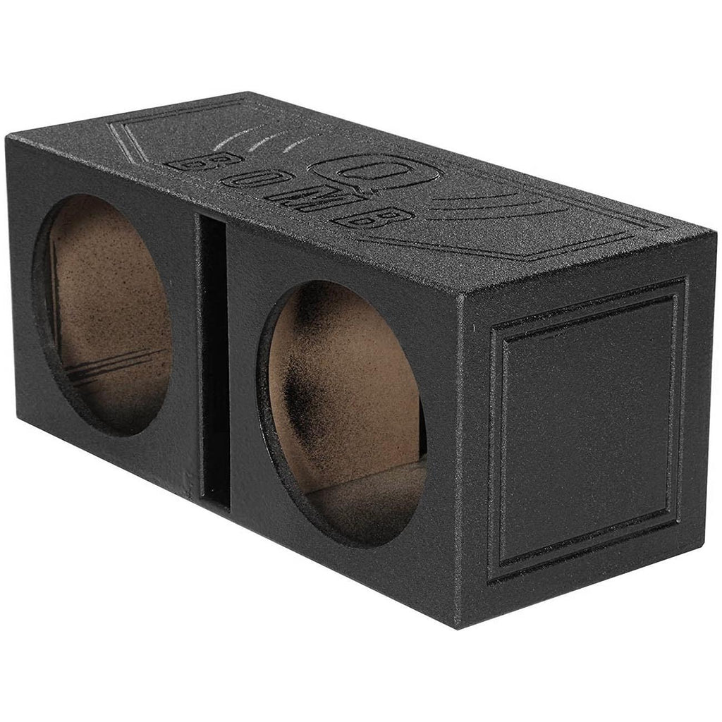 Rockville RQB10V Dual 10" Vented Subwoofer Enclosure, Bed Liner Finish, Deep Bass, Durable MDF, Pre-Wired Terminals, for Car per Car Audio Enthusiasts