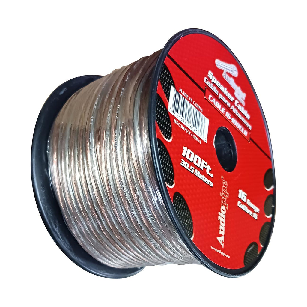 Audiopipe CABLE16100 16ga 100 Clear Speaker Wire