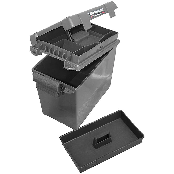 MTM ML1-40 Muzzle Loader Dry Box Black powder and powder storage Roomy base, weather resistant, O-ring seal Thick side-wall construction, heavy duty latch and padlock tabs Black