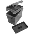 MTM ML1-40 Muzzle Loader Dry Box Black powder and powder storage Roomy base, weather resistant, O-ring seal Thick side-wall construction, heavy duty latch and padlock tabs Black