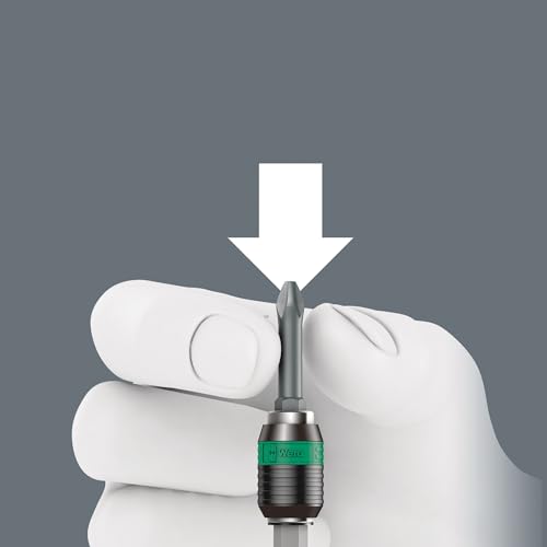 WERA - 5051040001 Kraftform Kompakt 60 Ra Ratchet Screwdriver & Long PZ, Ph, TX, Hex Bits, 051040